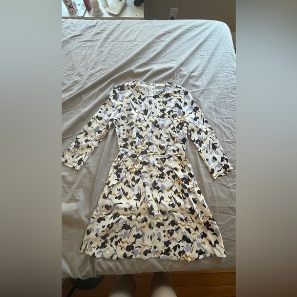 A.L.C. silk Multicolor Long Sleeve mini Dress - Picture 5 of 10